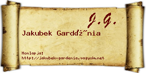 Jakubek Gardénia névjegykártya